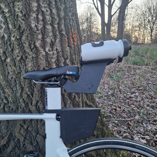 BTS Bottle Cage Holder | Universal saddle mount (Angled, Straight, Direct) | Aero Saddle Bottle Mount | Tri Bike Hydration System